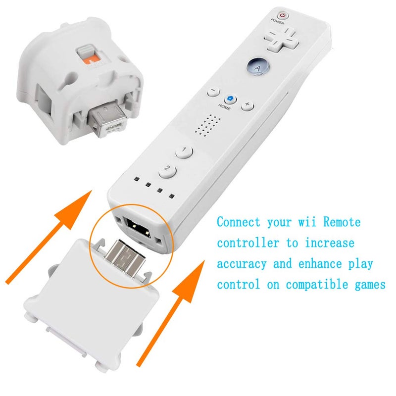 LACTIVX Wii Motion Plus Adapter, 2 Packs Upgraded Motion Attachment for Wii Remote Controller (White) - Image 4